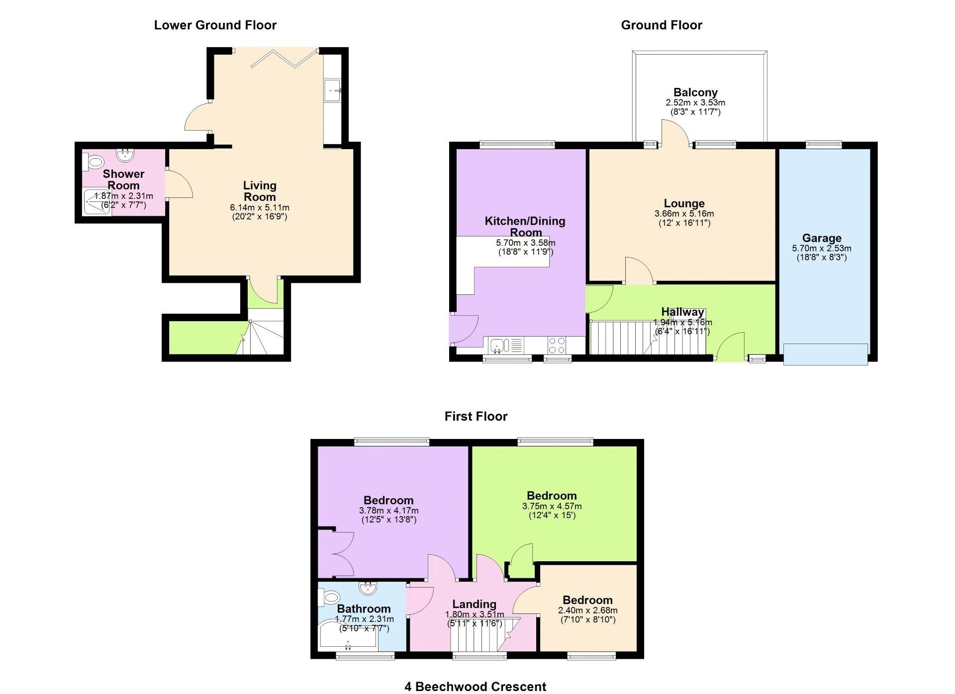 4, Beechwood Crescent, Newport floorplan