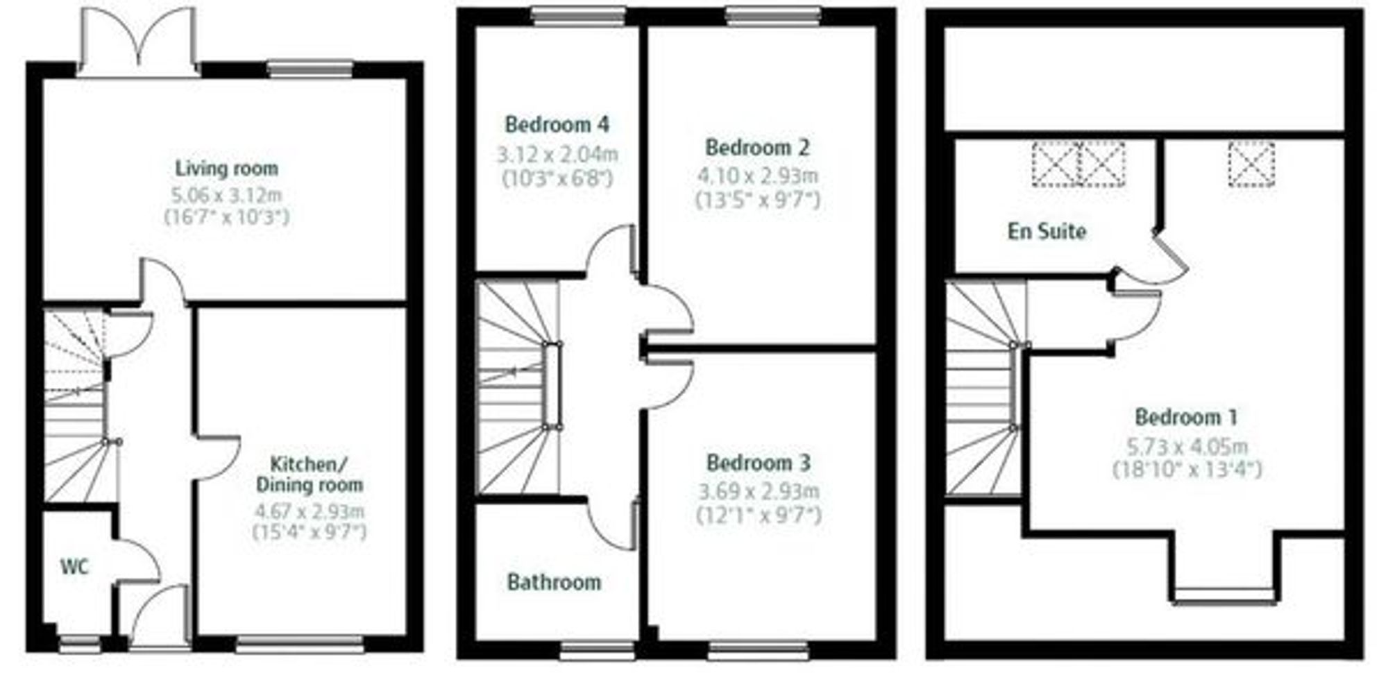 1 Gwarak An Warak, Truro floorplan