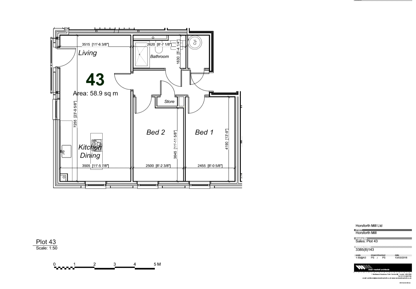 2 Bedrooms Flat for sale in Plot 43 Horsforth Mill, Low Lane, Horsforth, Leeds LS18