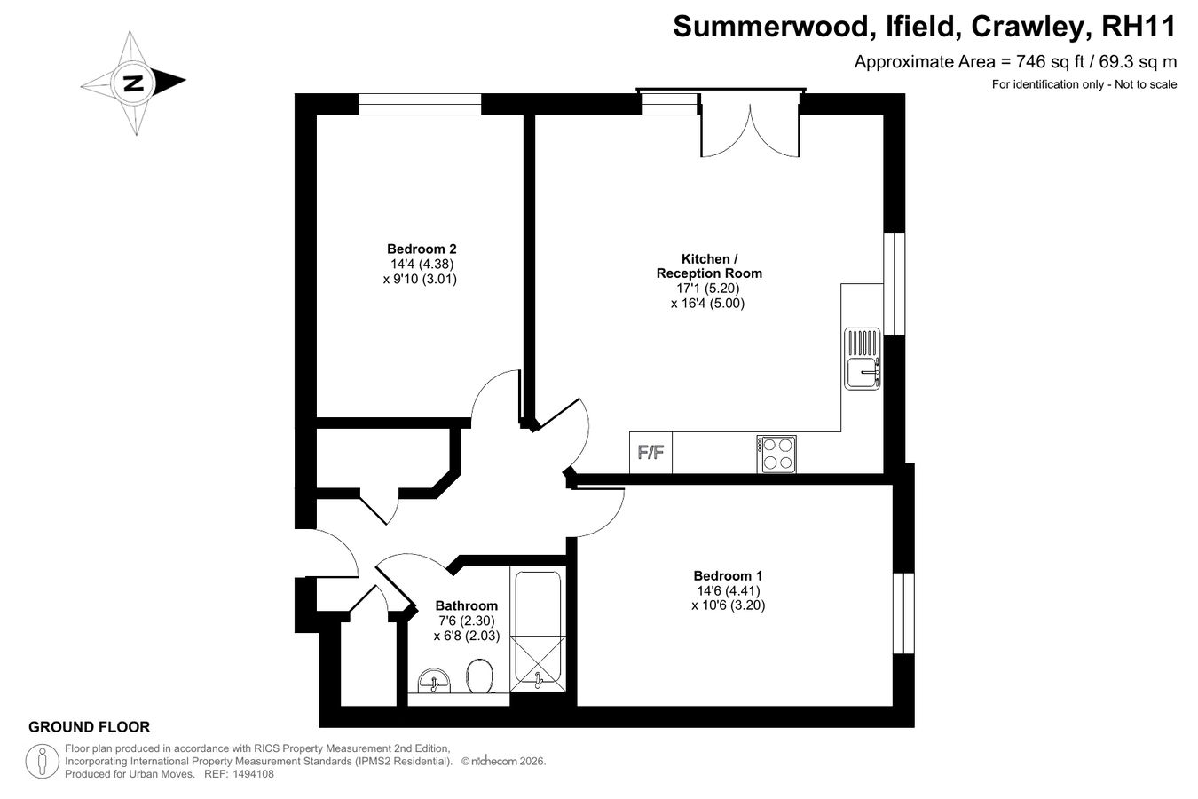 Flat One, Summerwood, Crawley floorplan