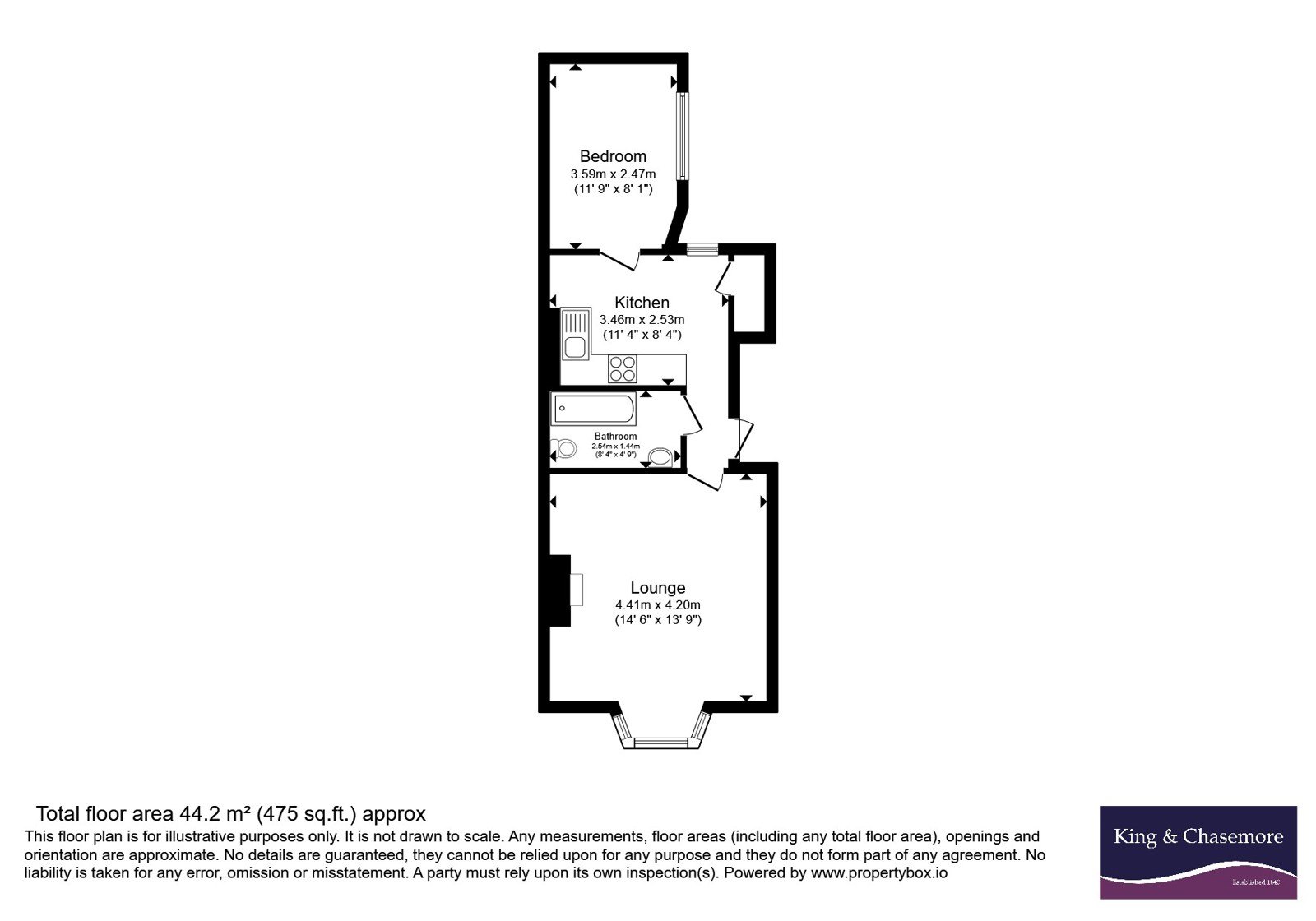 Flat 1, 22, The Steyne, West Sussex floorplan