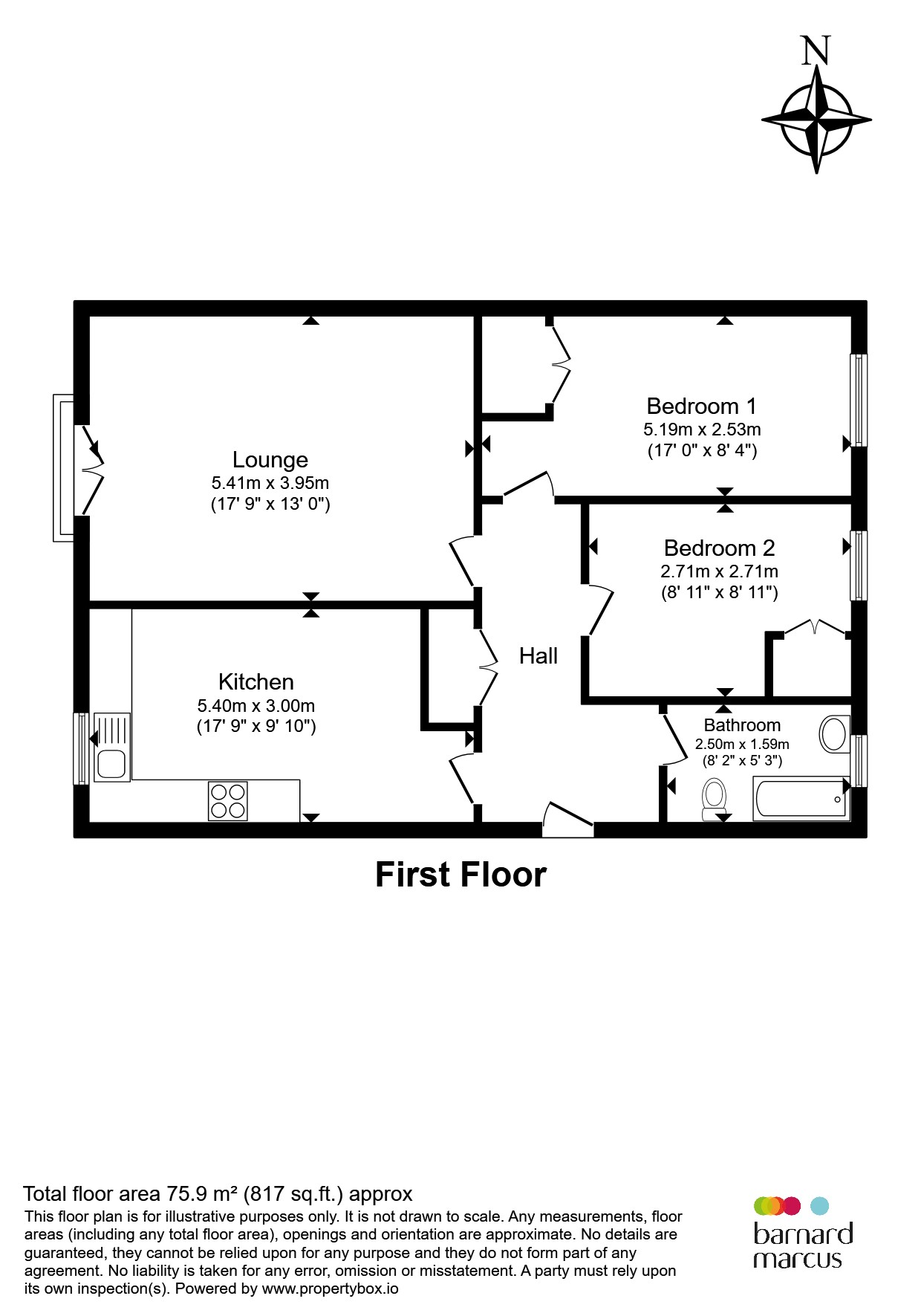 Flat 66, The Homestead, Waterfall Road, London floorplan