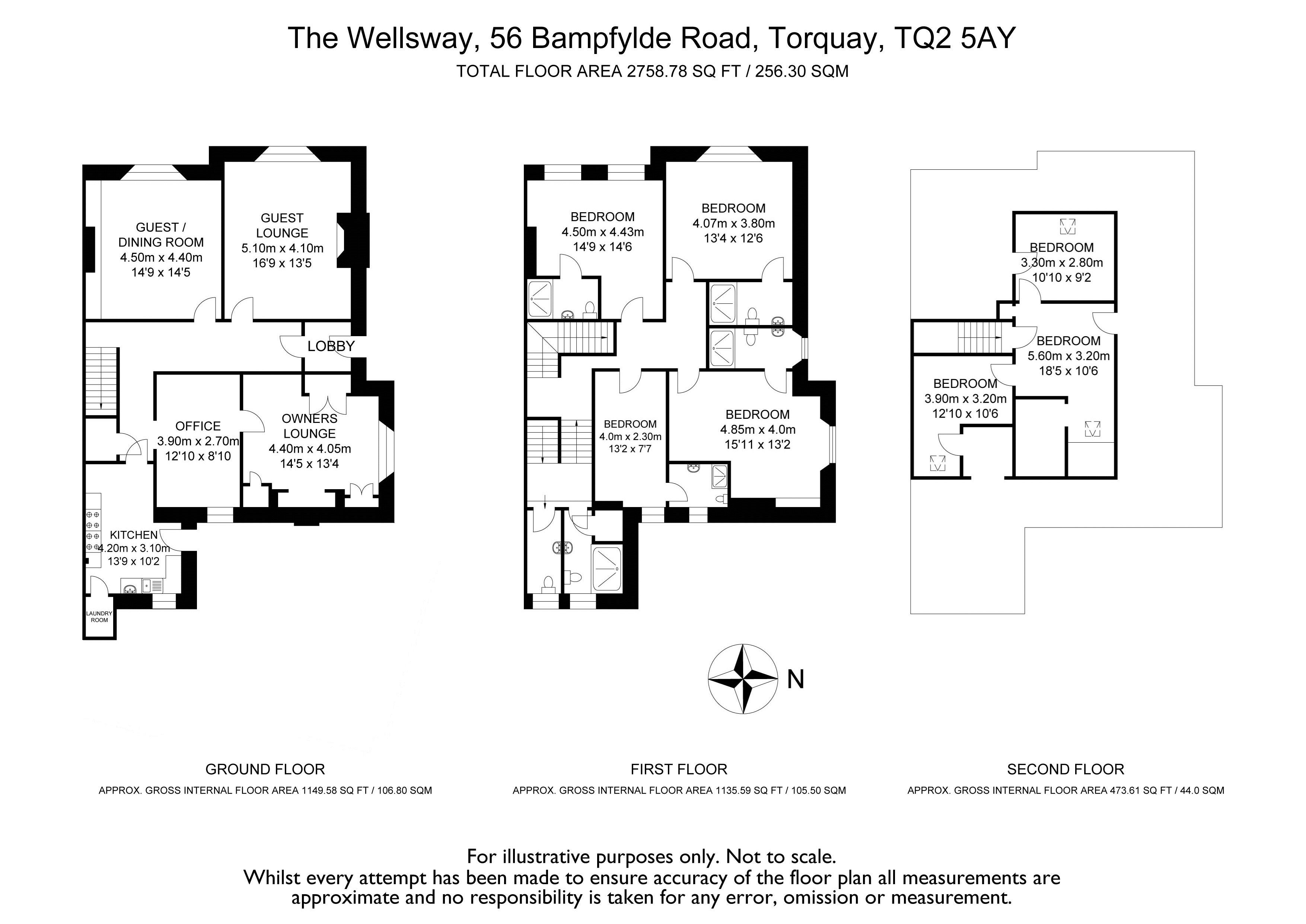 Wellsway House, 56 Bampfylde Road, Torquay floorplan