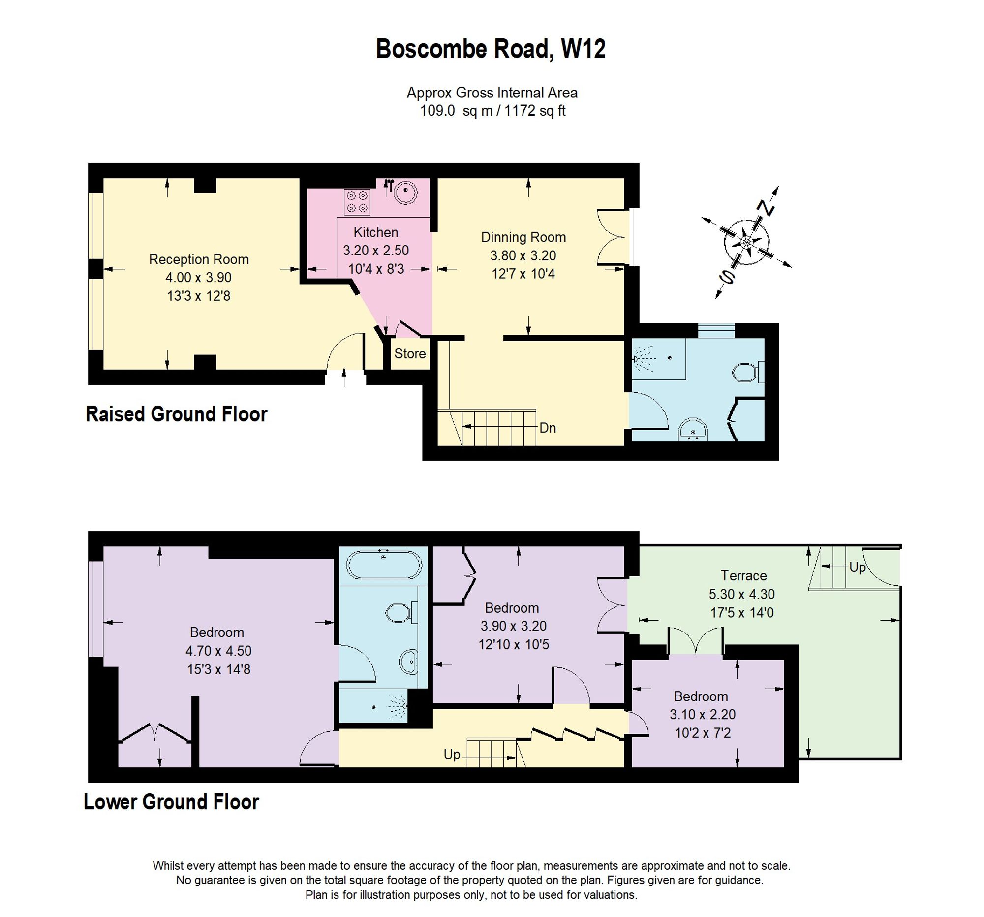 51 Boscombe Road, London floorplan