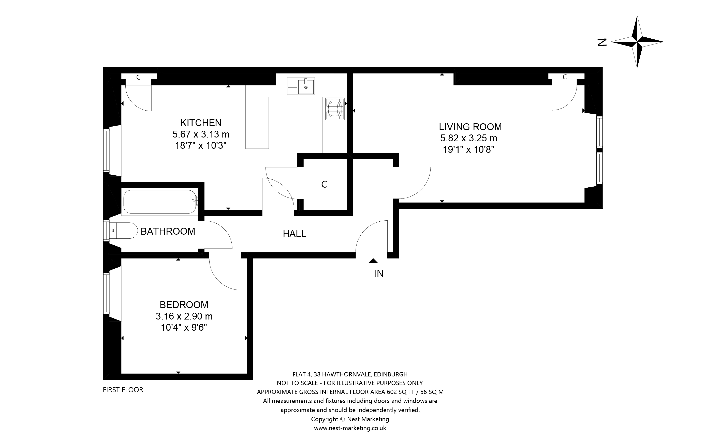 38/4, Hawthornvale, Edinburgh floorplan