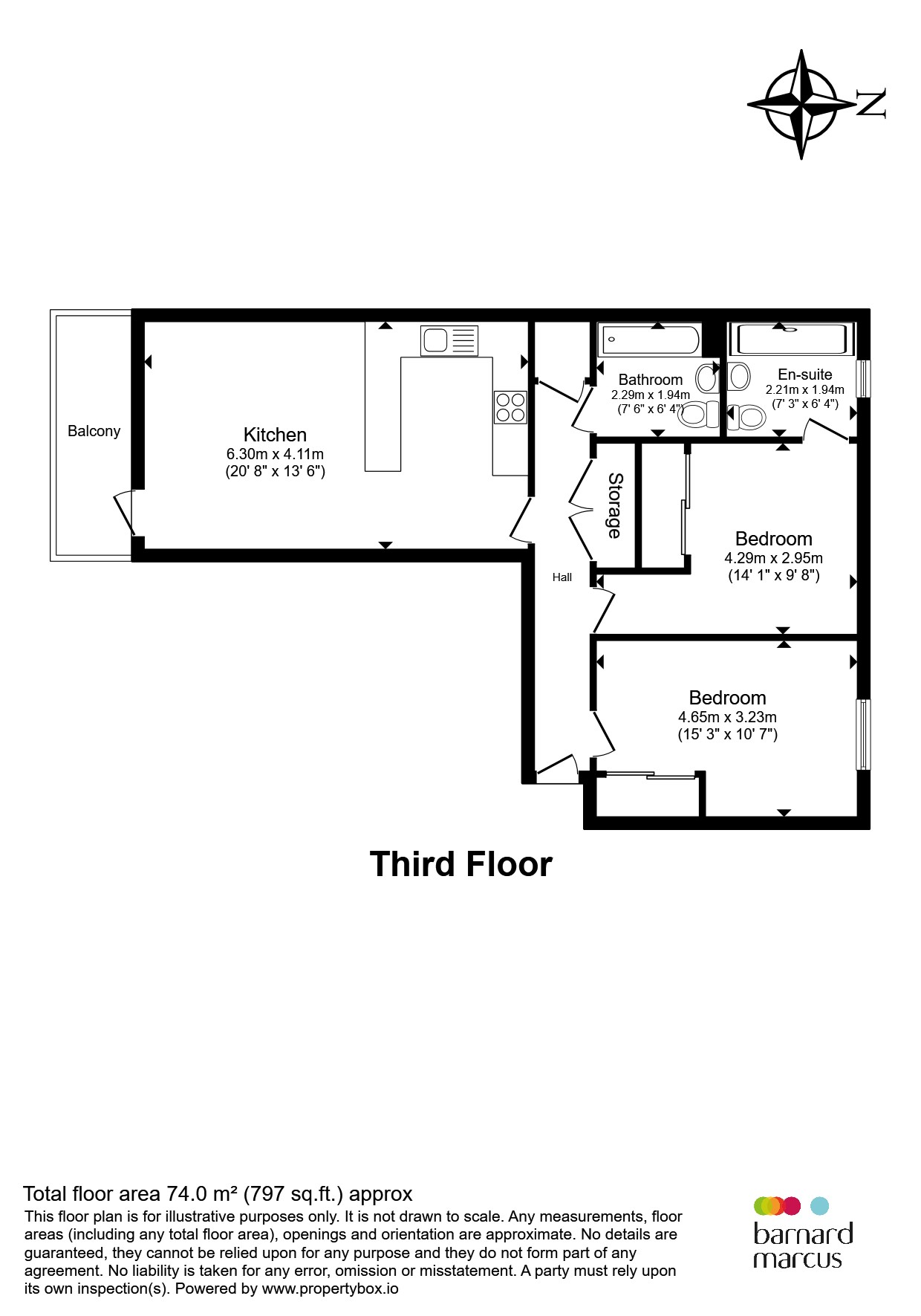 12, Popham Court, 6a, Station Road, London floorplan