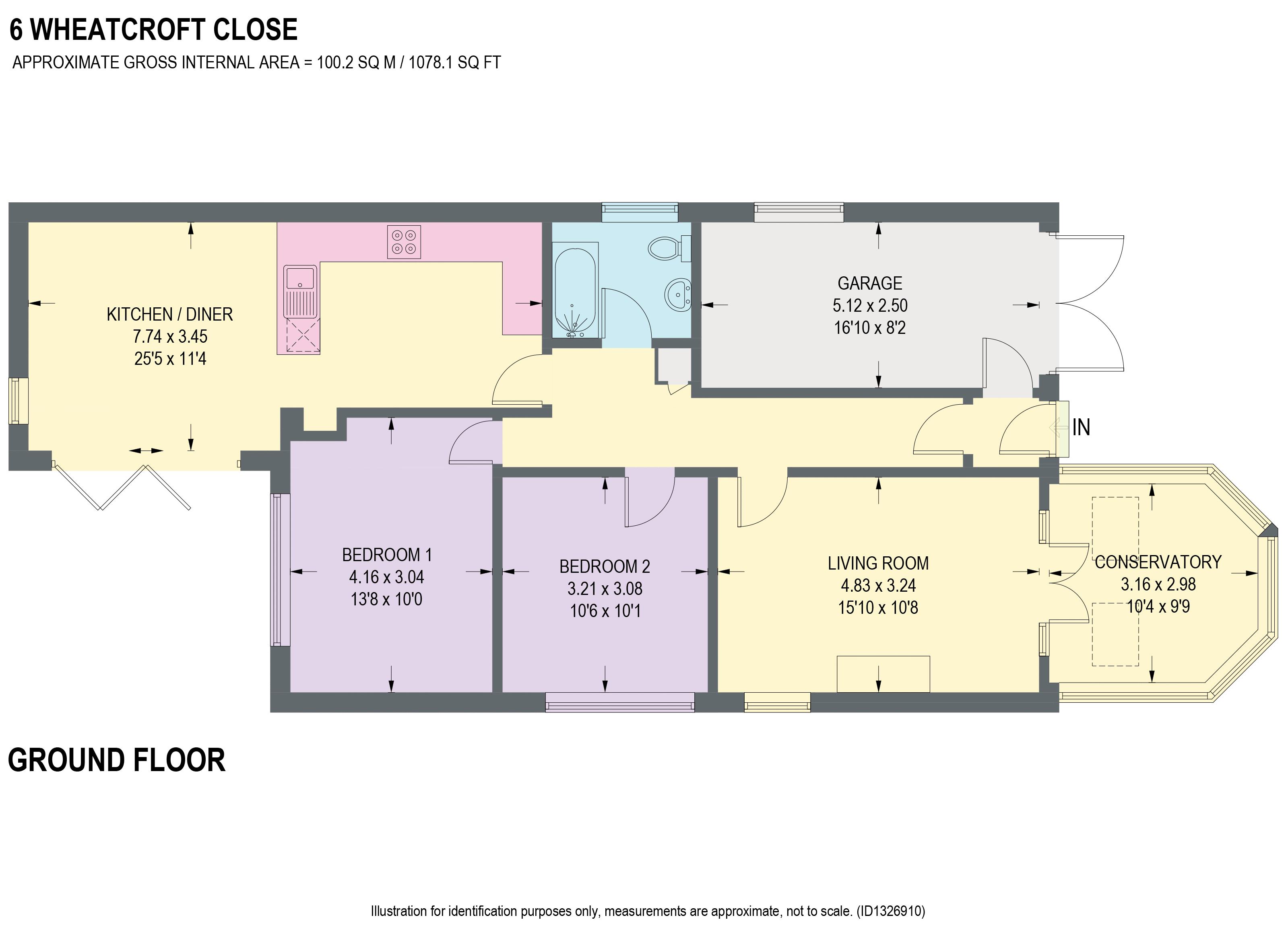 6, Wheatcroft Close, Chesterfield floorplan
