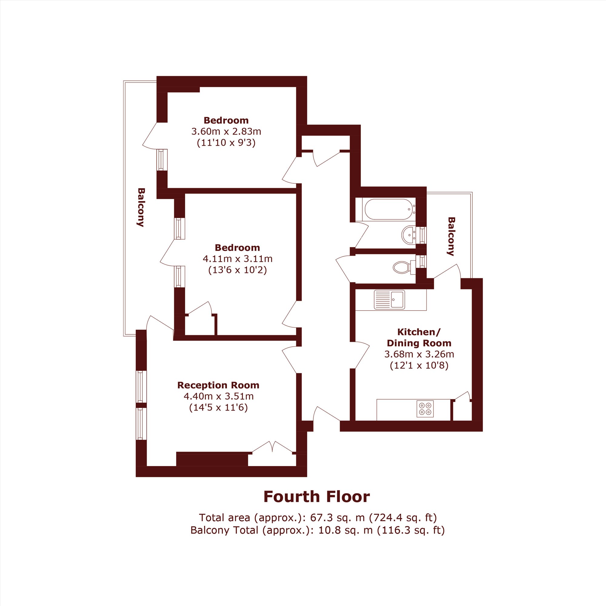60, William Banfield House, Fulham floorplan