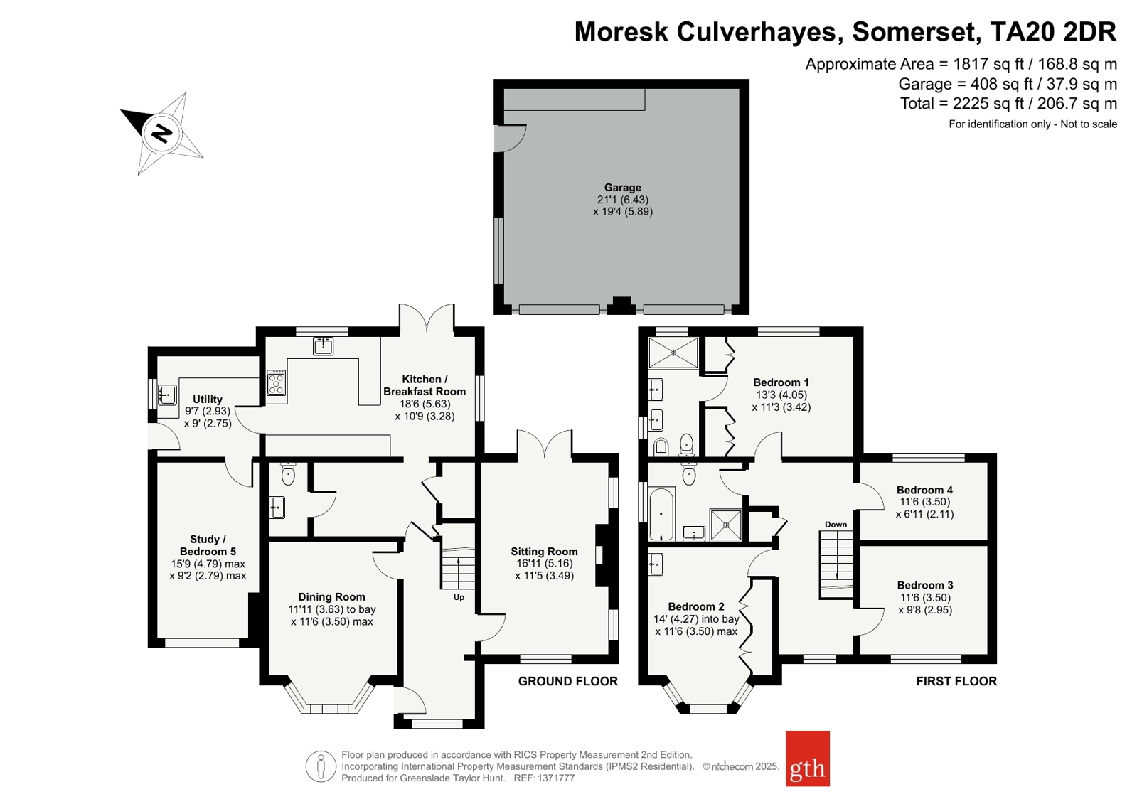 Moresk,, Culverhayes, Somerset floorplan