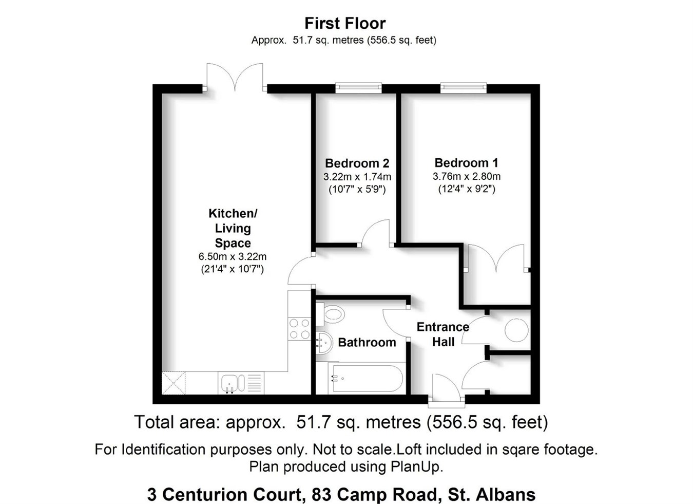 2 Bedrooms Flat for sale in Centurion Court, Camp Road, St Albans, Hertfordshire AL1