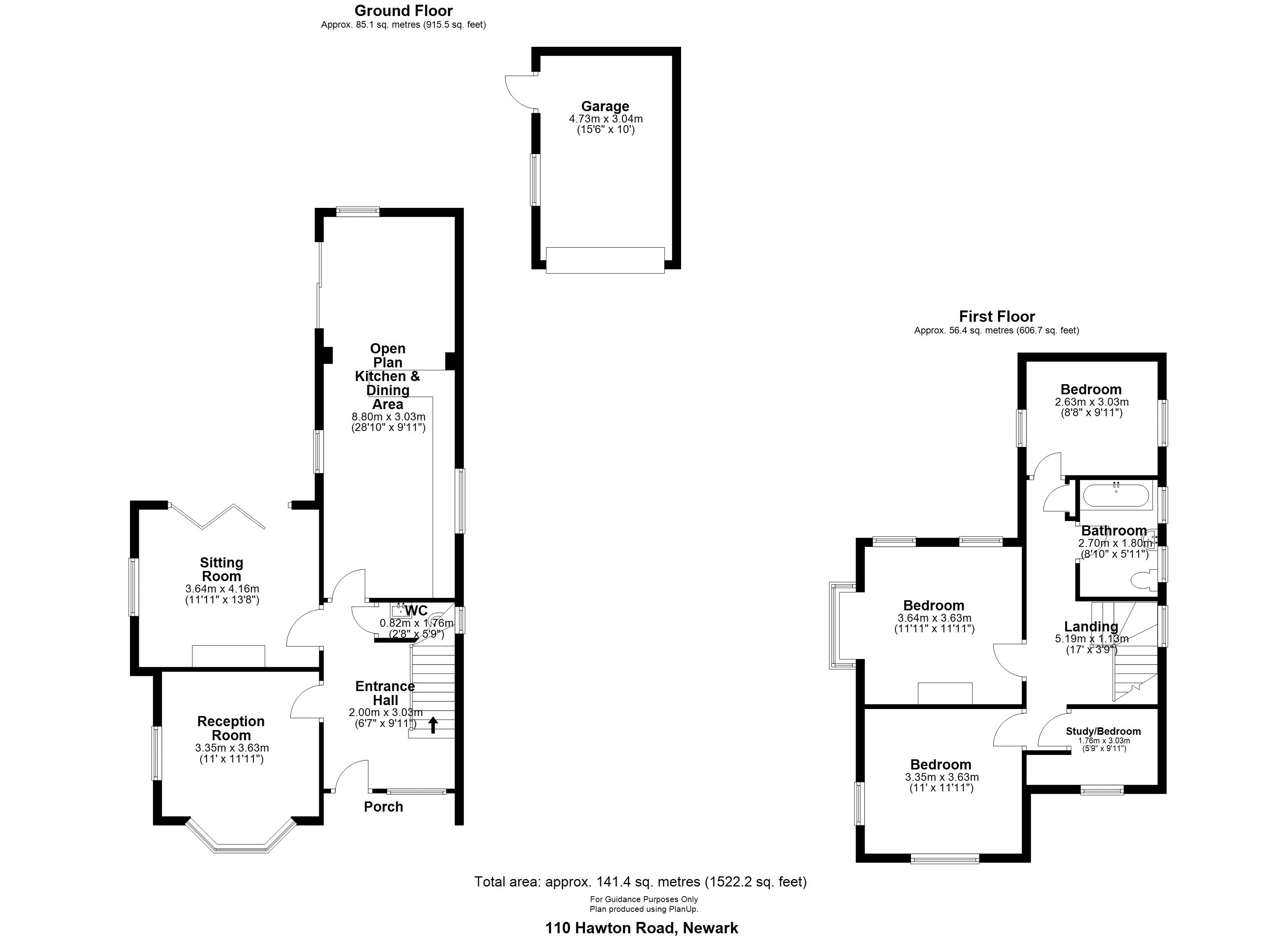 110, Hawton Road, Newark floorplan