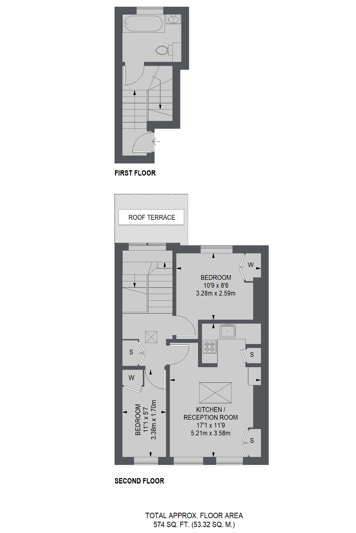 Top Floor, 34, Comeragh Road, London floorplan