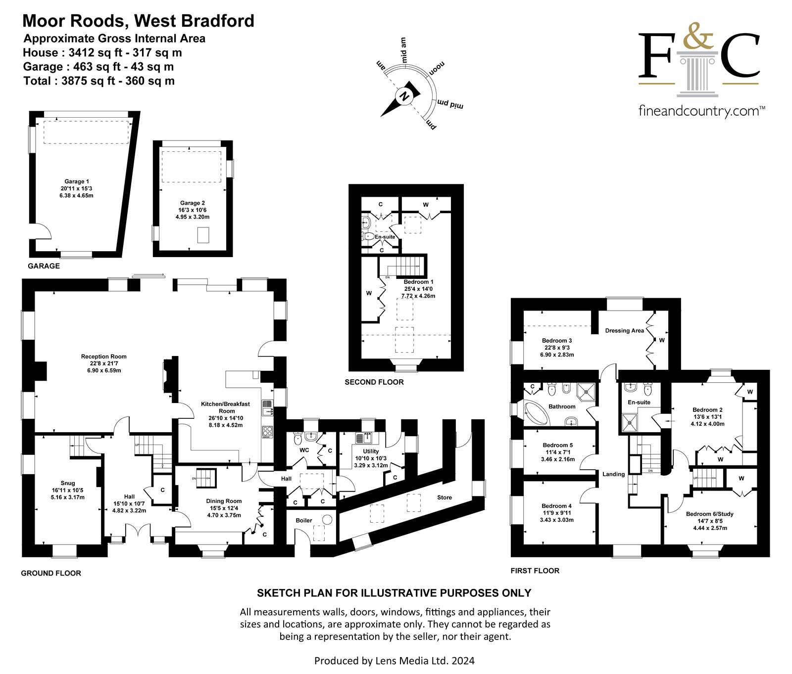 Moor Roods,, Grindleton Road, West Bradford floorplan