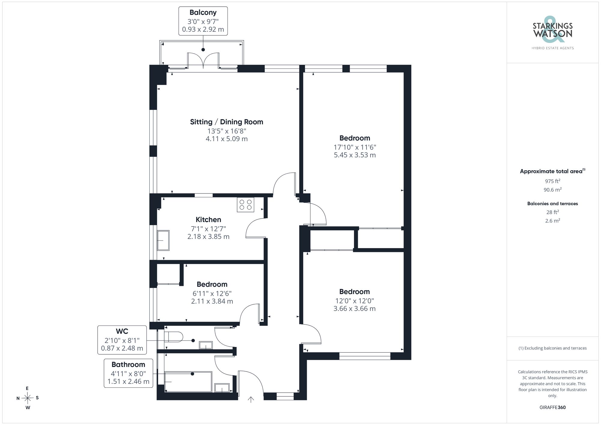Flat 5, 1 The Conge, Great Yarmouth floorplan