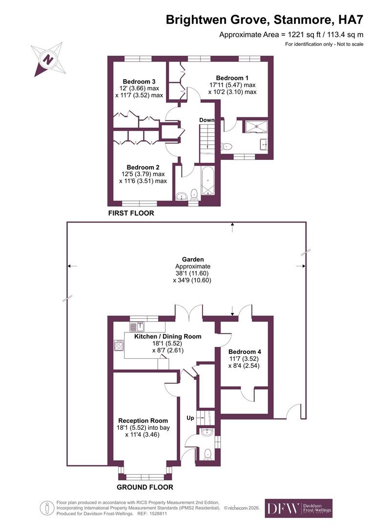 13, Brightwen Grove, Stanmore floorplan