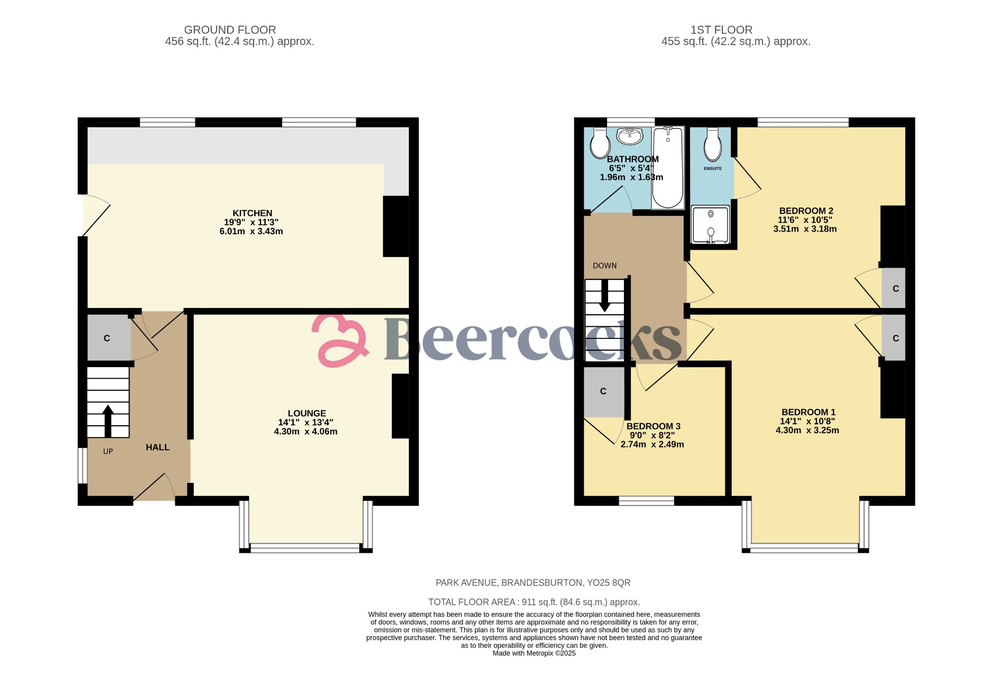 11 Park Avenue, Brandesburton, East Riding of Yorkshire floorplan