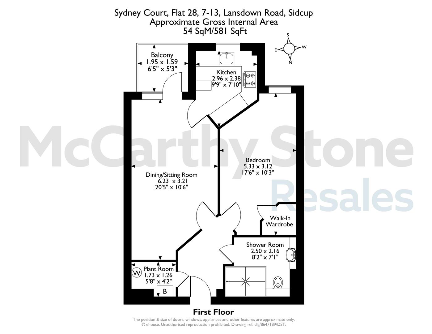 28 Sydney Court, Lansdown Road, Sidcup floorplan