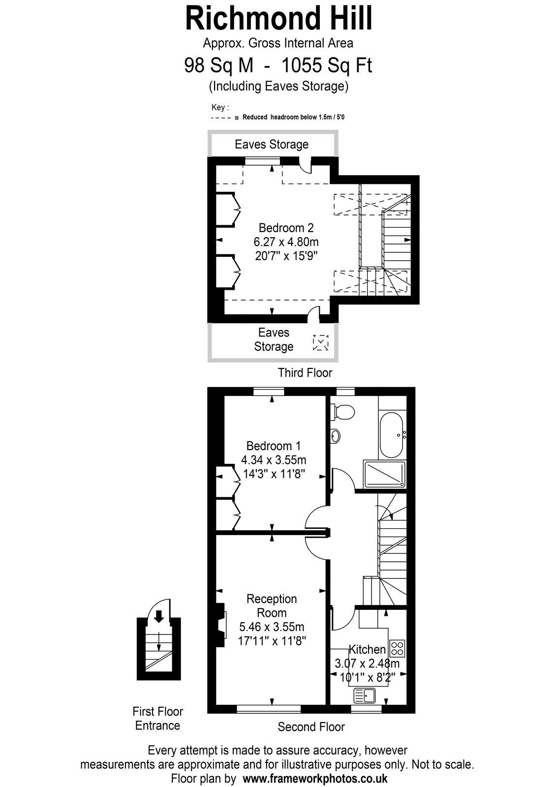 Flat 4, 27, Richmond Hill, Richmond floorplan
