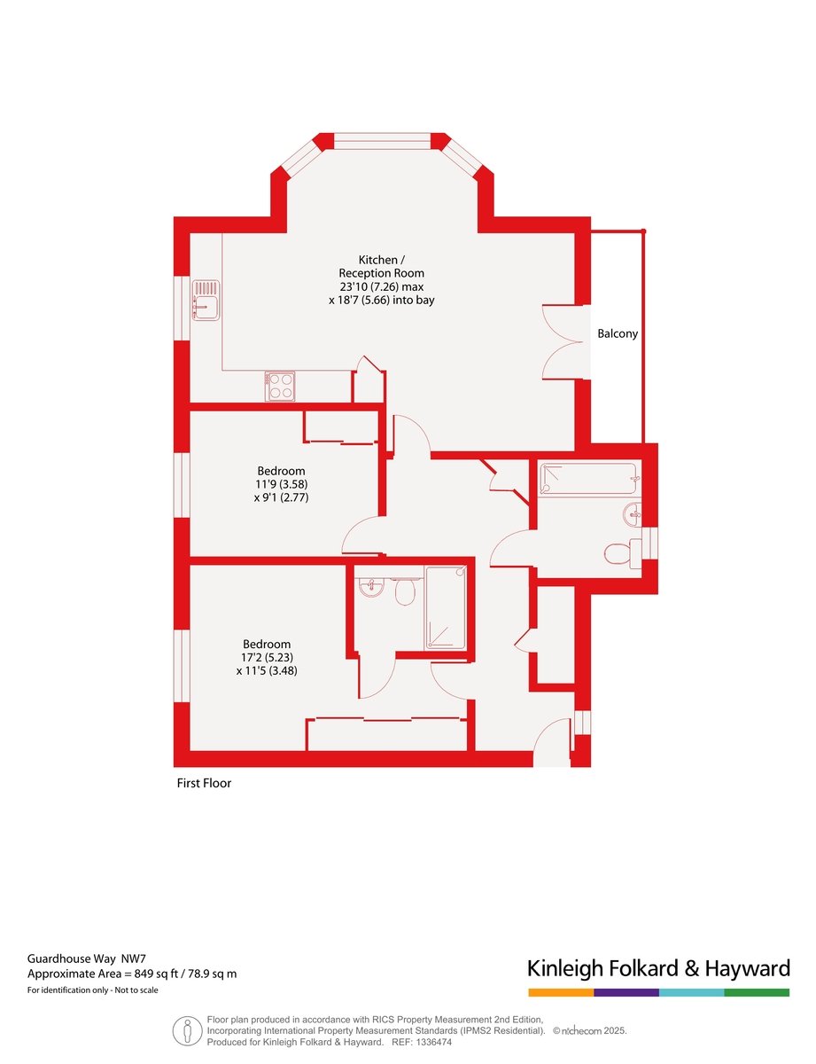 Flat 4, 1, Guardhouse Way, London floorplan