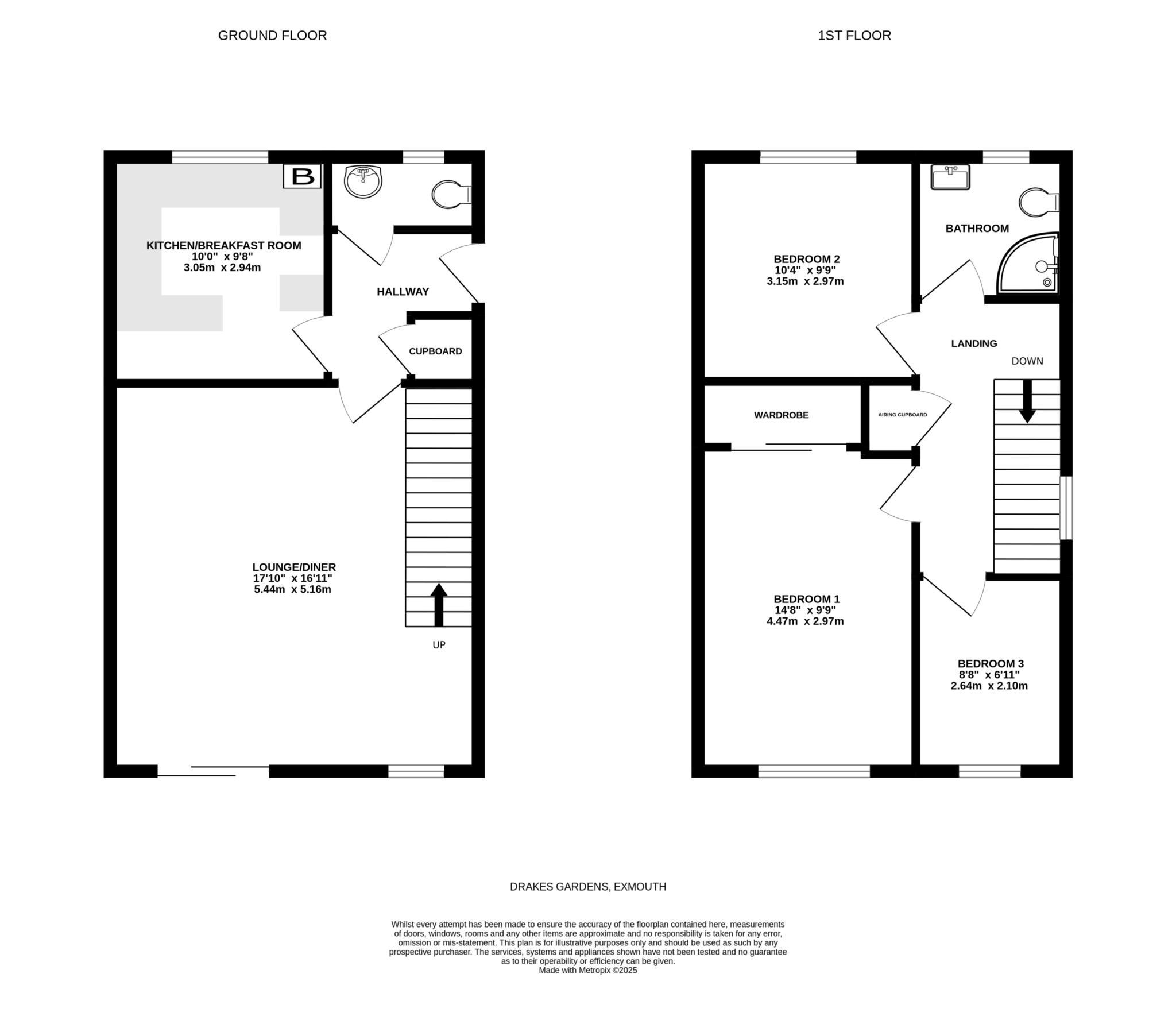 7, Drakes Gardens, Exmouth floorplan