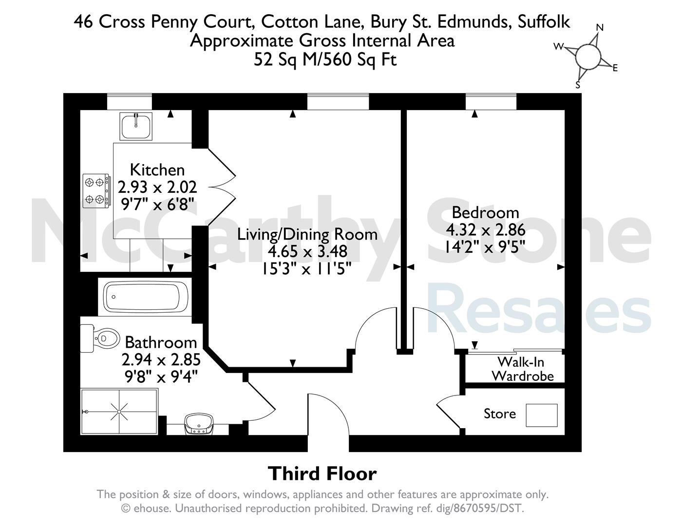46 Cross Penny Court, Cotton Lane, Bury St. Edmunds floorplan