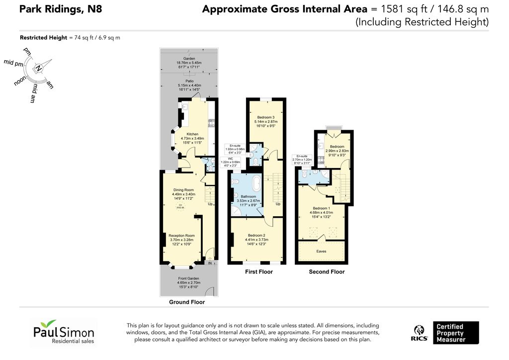 53, Park Ridings, London floorplan