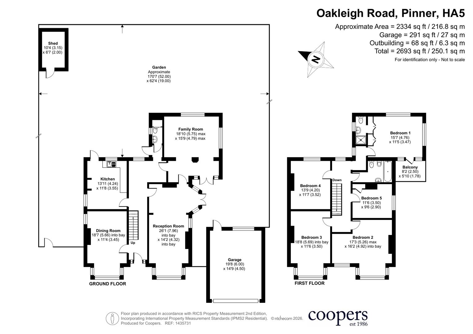 16, Oakleigh Road, Pinner floorplan