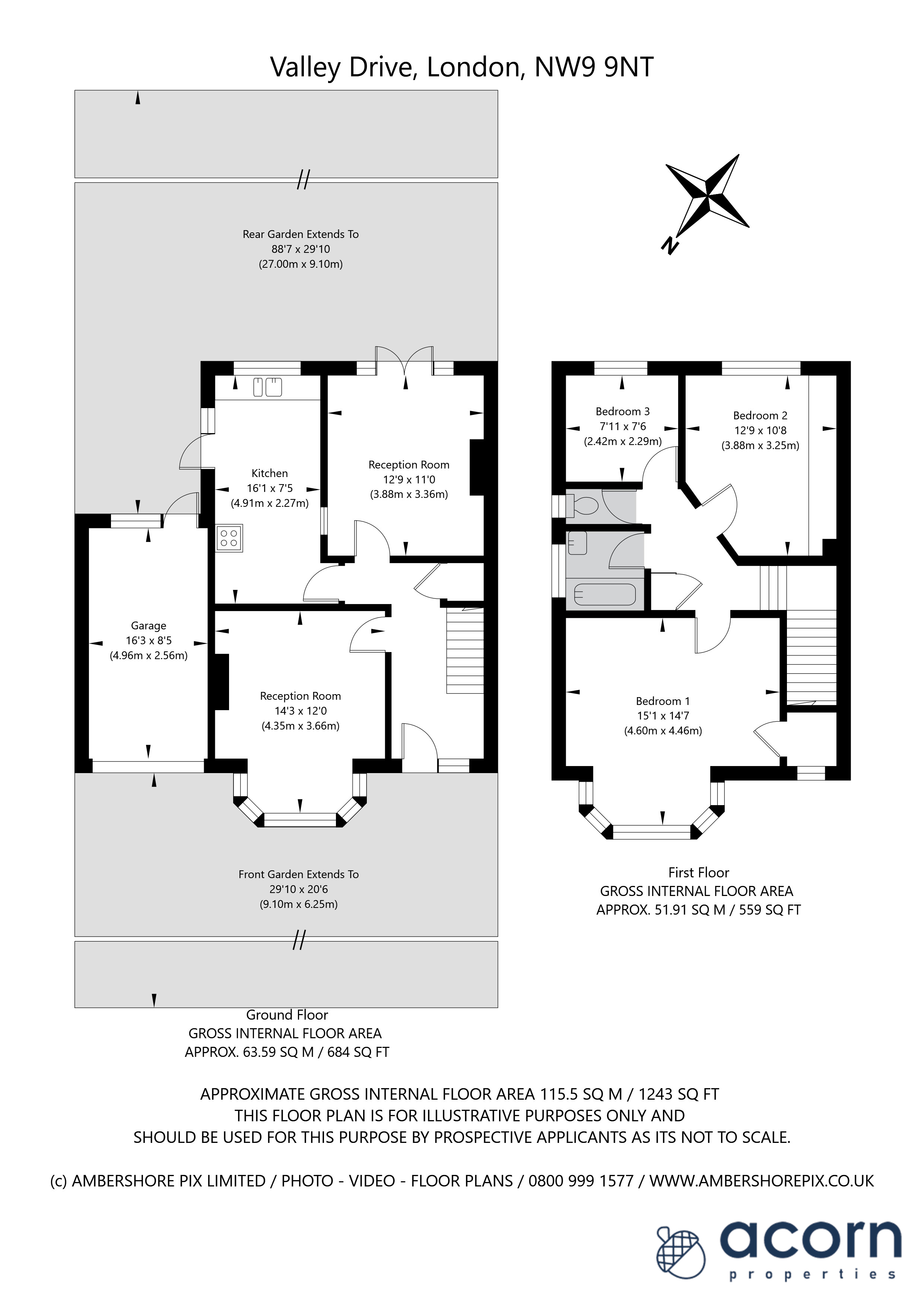 163, Valley Drive, London floorplan
