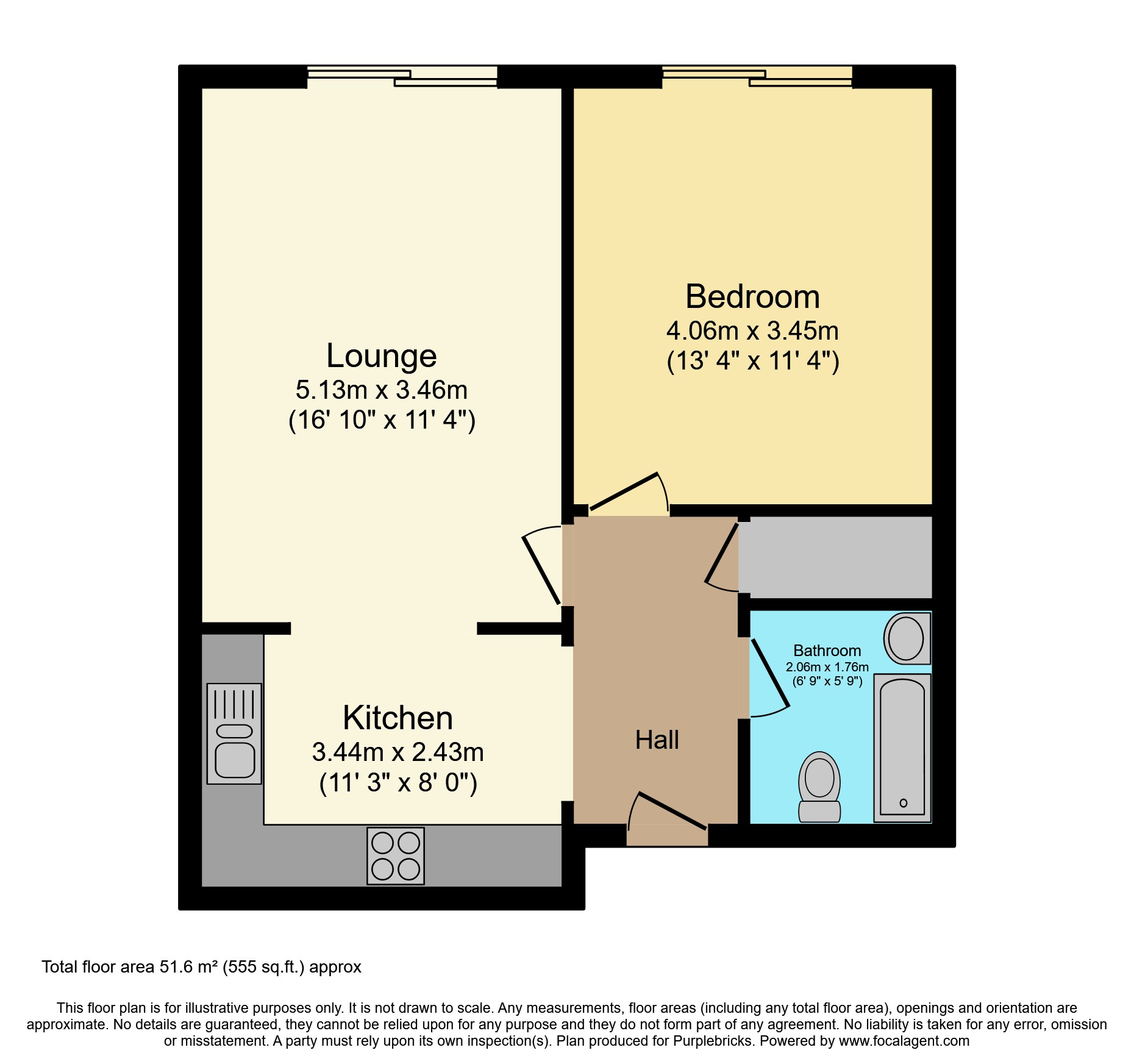 Flat 9/St. Catherines Court, 390 Sea Front, Hayling Island floorplan
