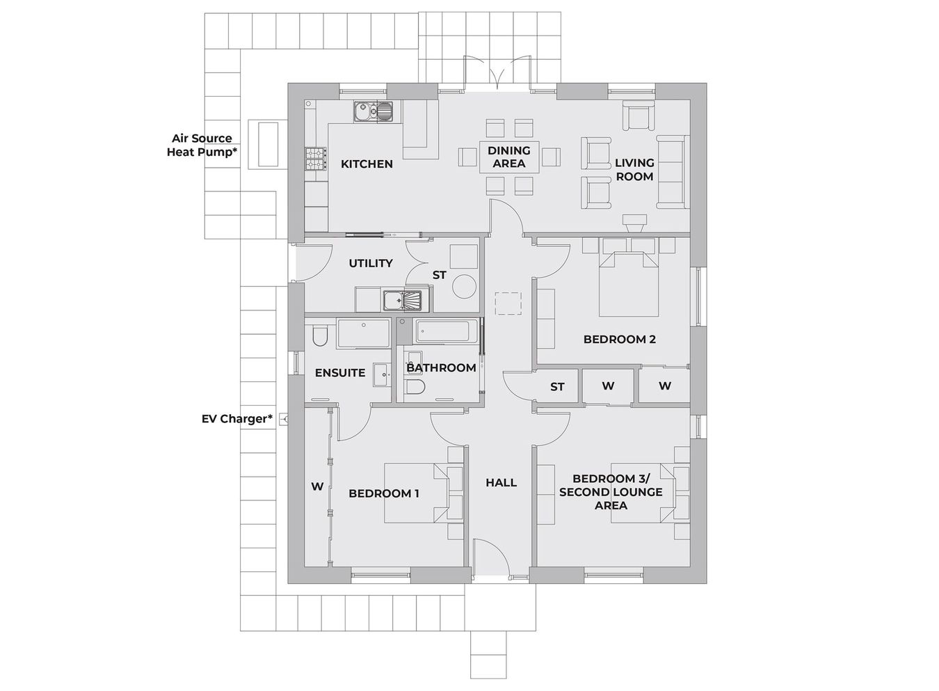 LS Homes, The Thistle - Plot 13  (with Garage), Powmill, Dollar floorplan