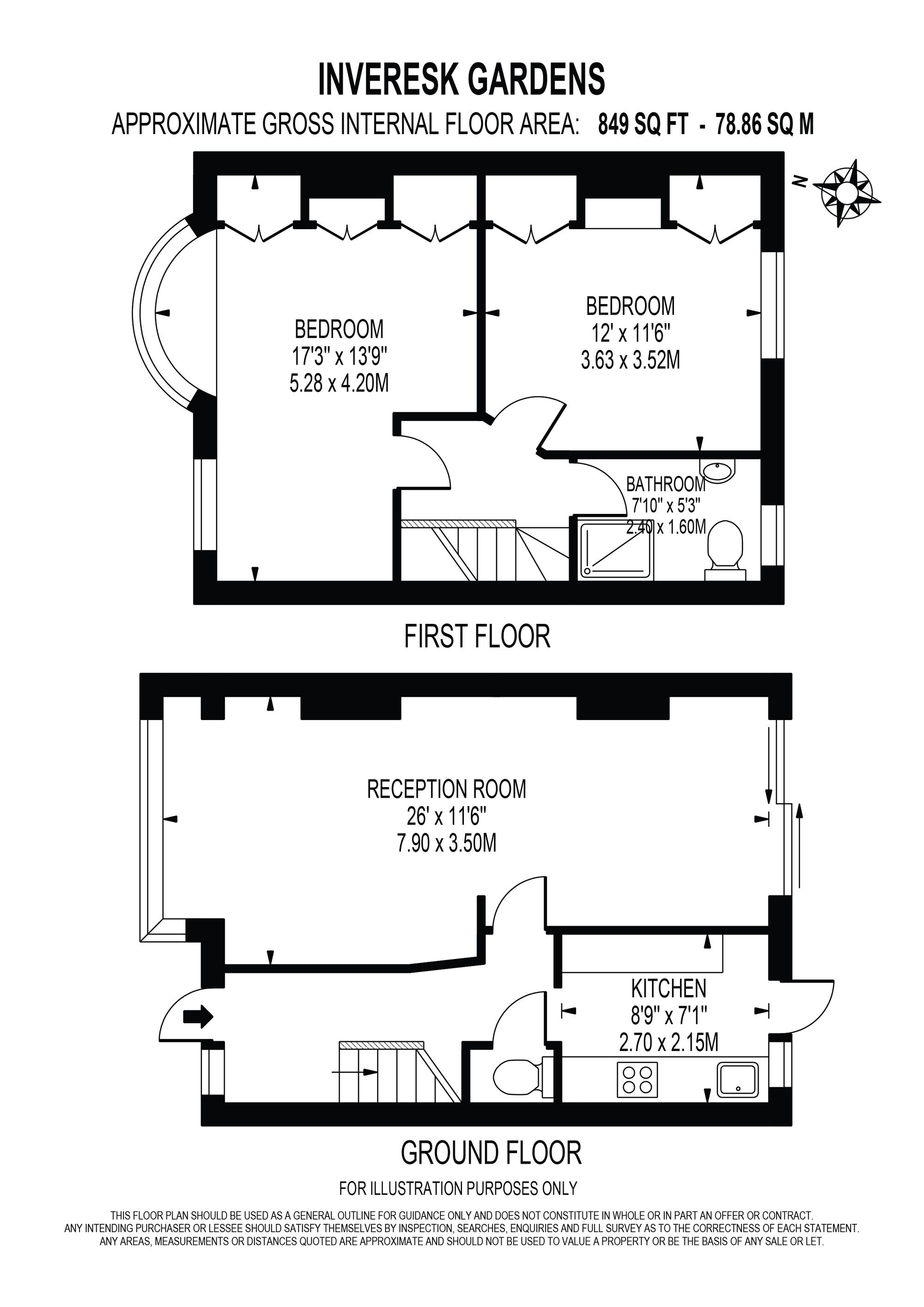 71, Inveresk Gardens, Worcester Park floorplan
