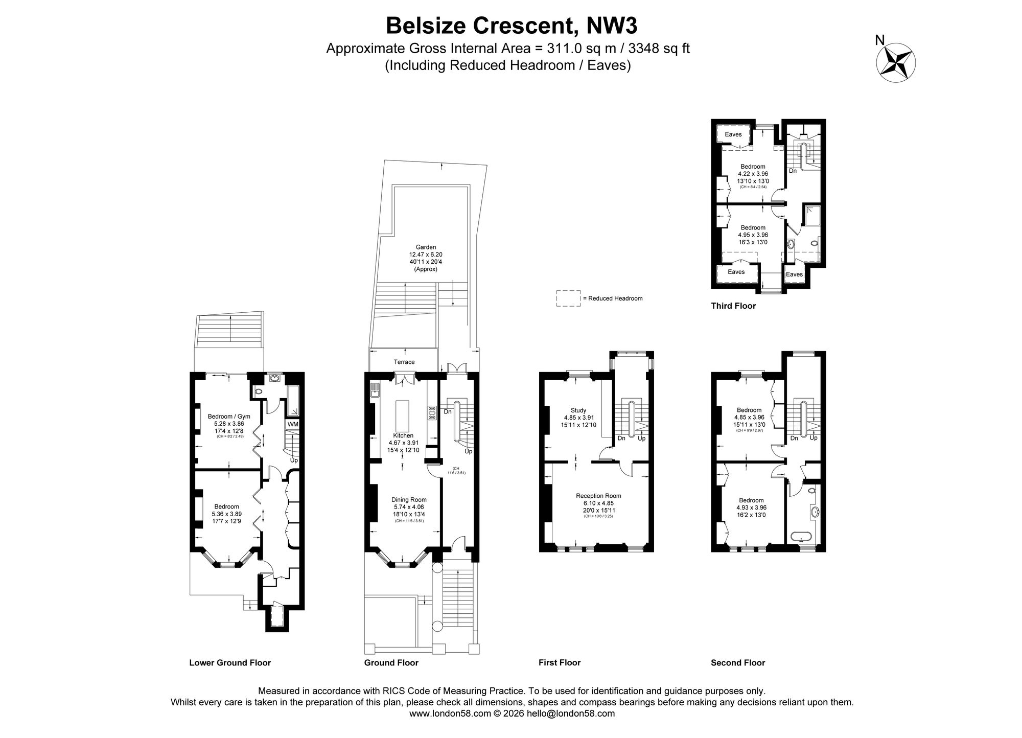 16 Belsize Crescent, London floorplan