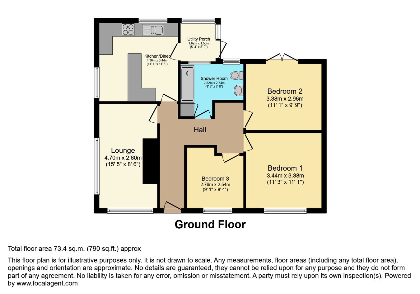16, The Crescent, Doncaster floorplan