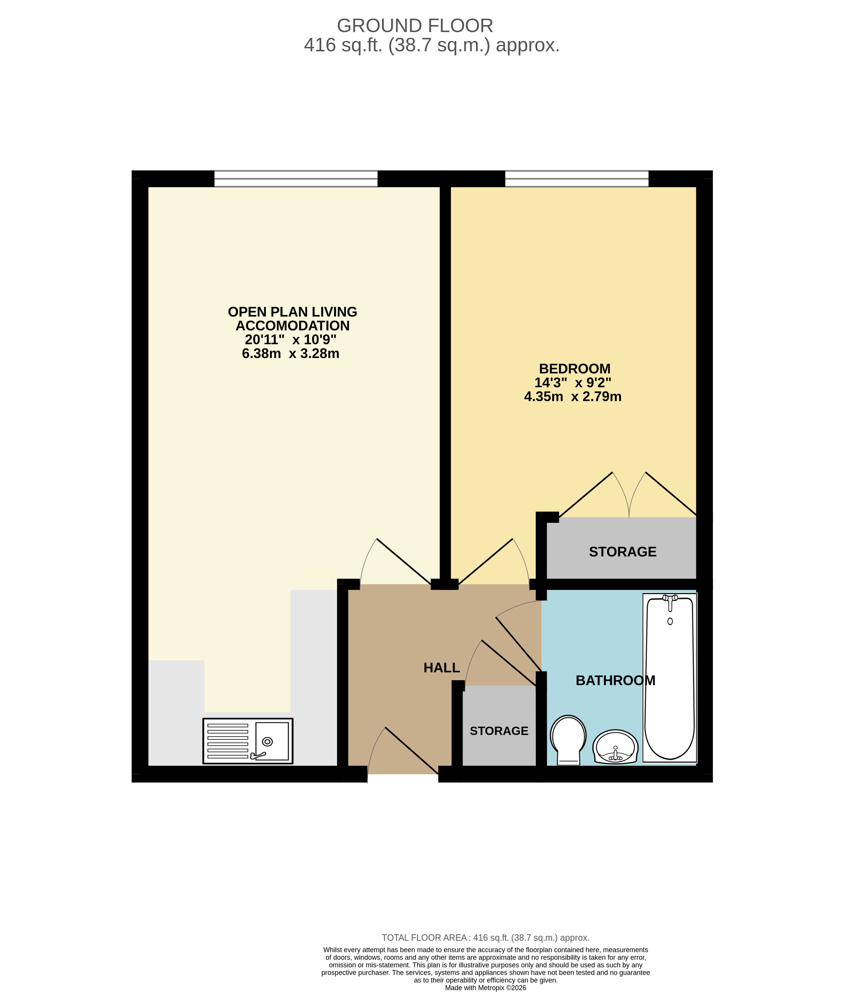 32, Fountain Court, Westbury floorplan