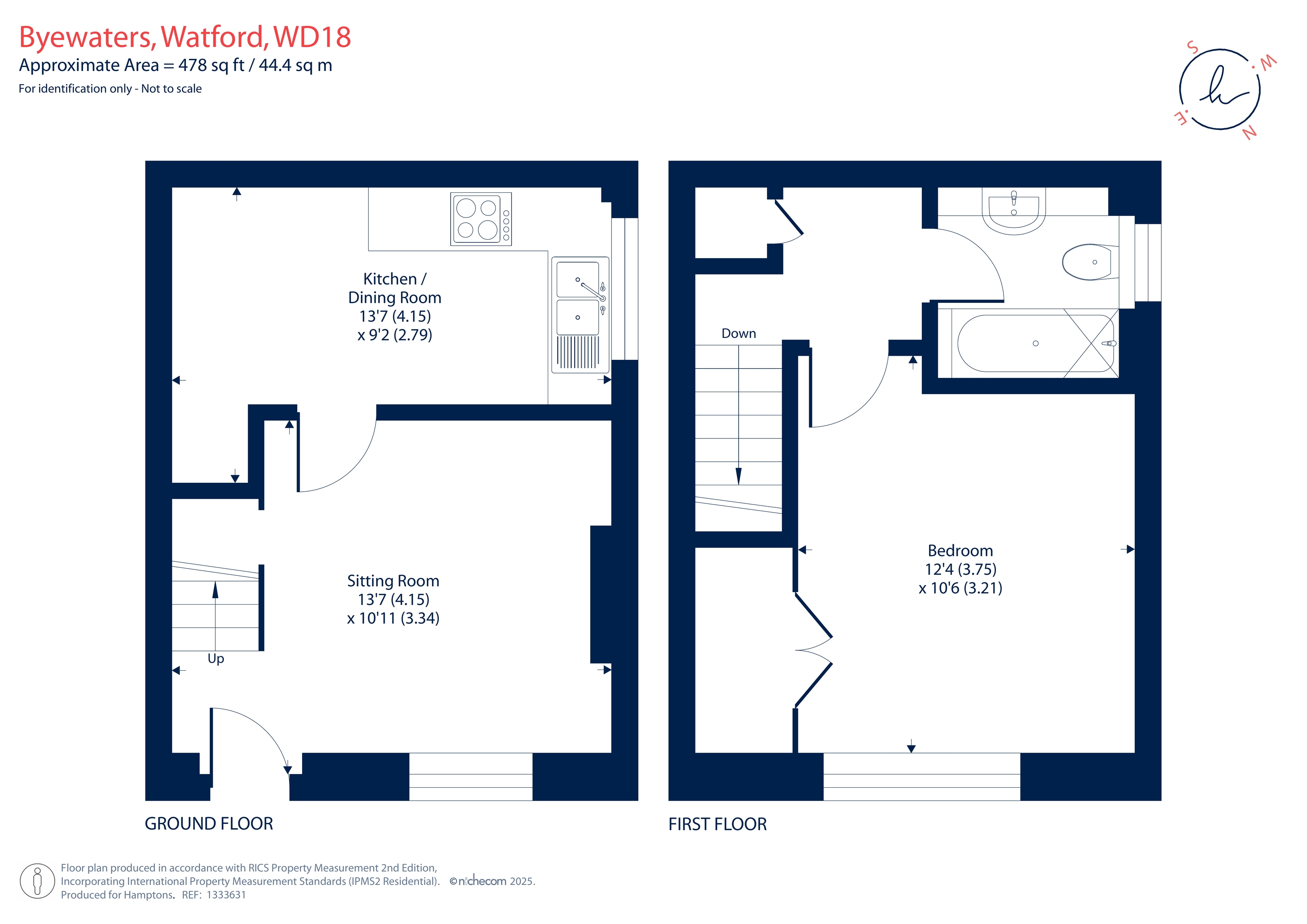 98, Byewaters, Watford floorplan