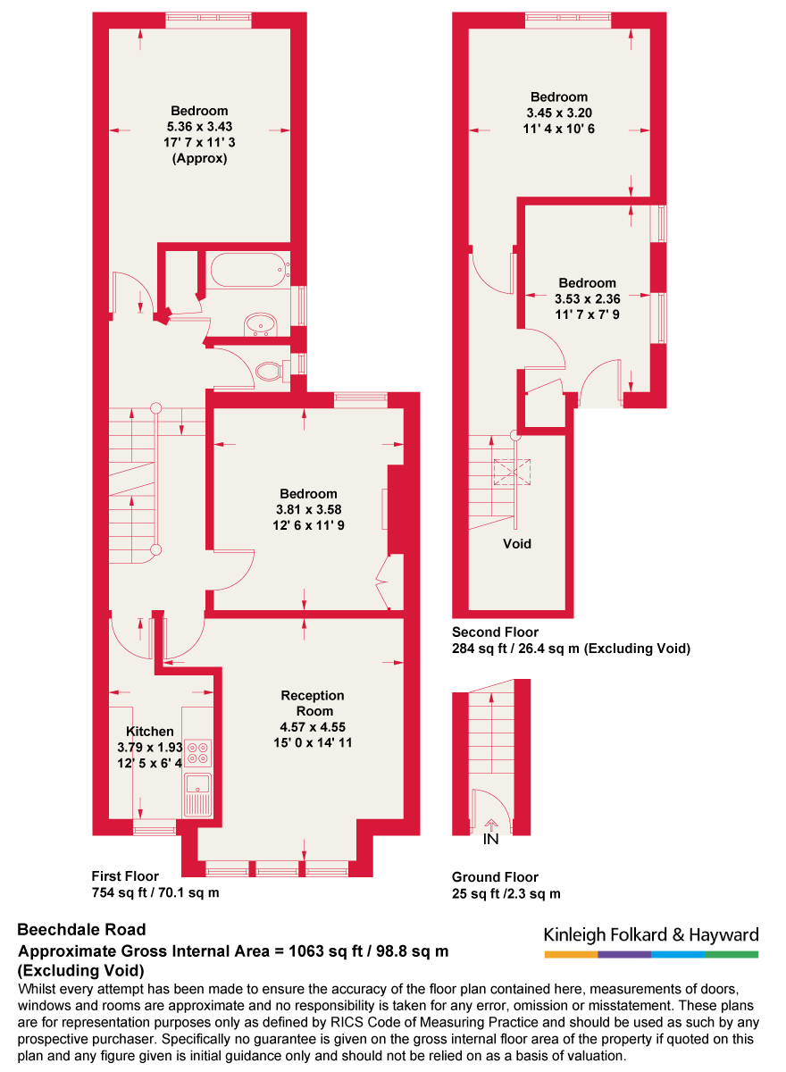 First & Second Floor Flat, 30, Beechdale Road, London floorplan