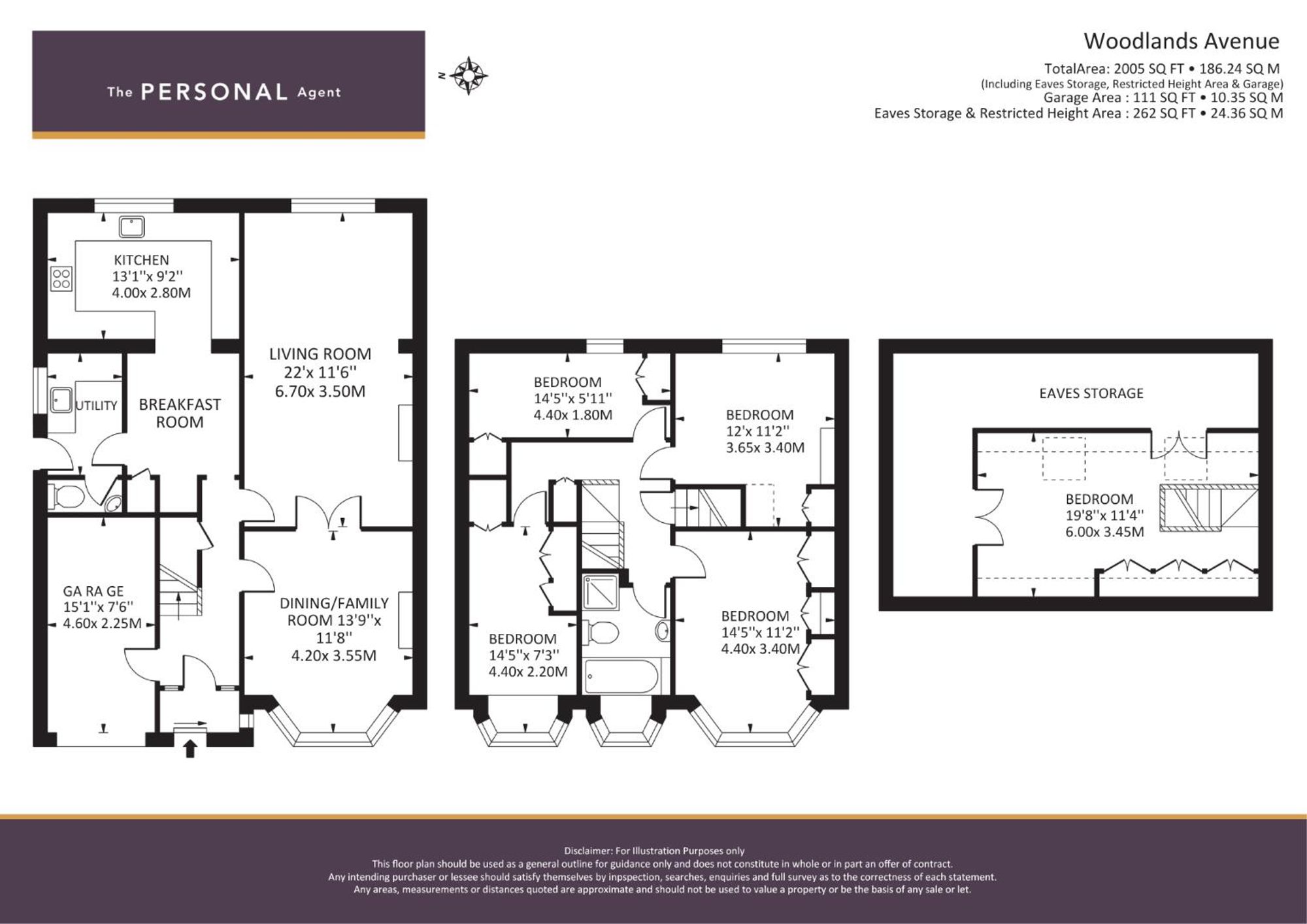 27, Woodlands Avenue, Worcester Park floorplan
