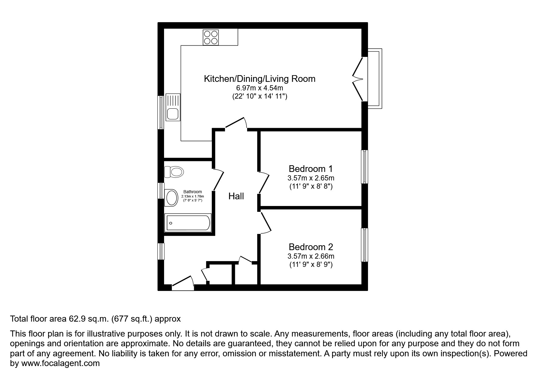 Flat 6, 7 Strickland Close, Gloucestershire floorplan