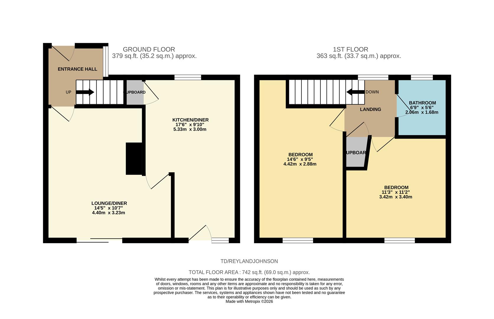 189, The Downs, Harlow floorplan