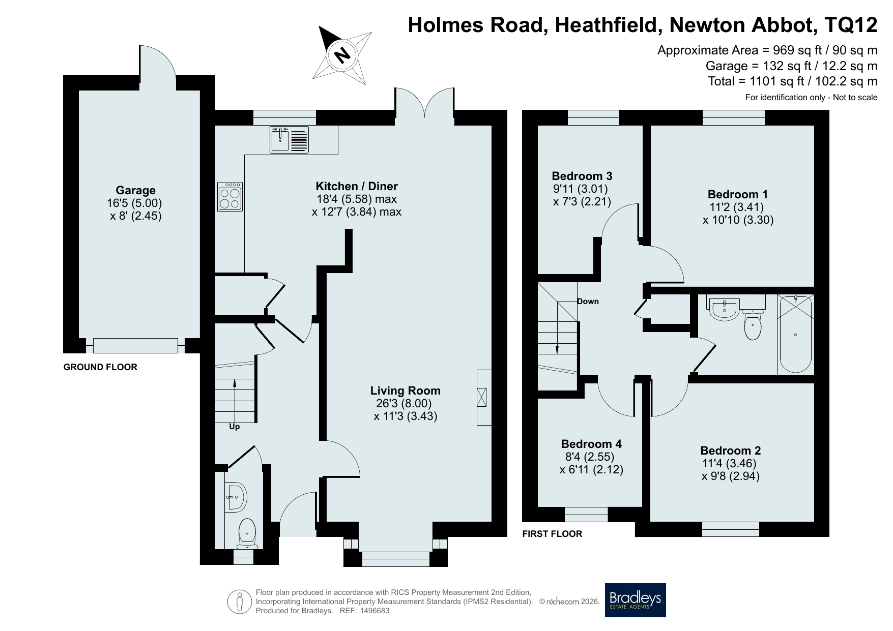 15, Holmes Road, Newton Abbot floorplan