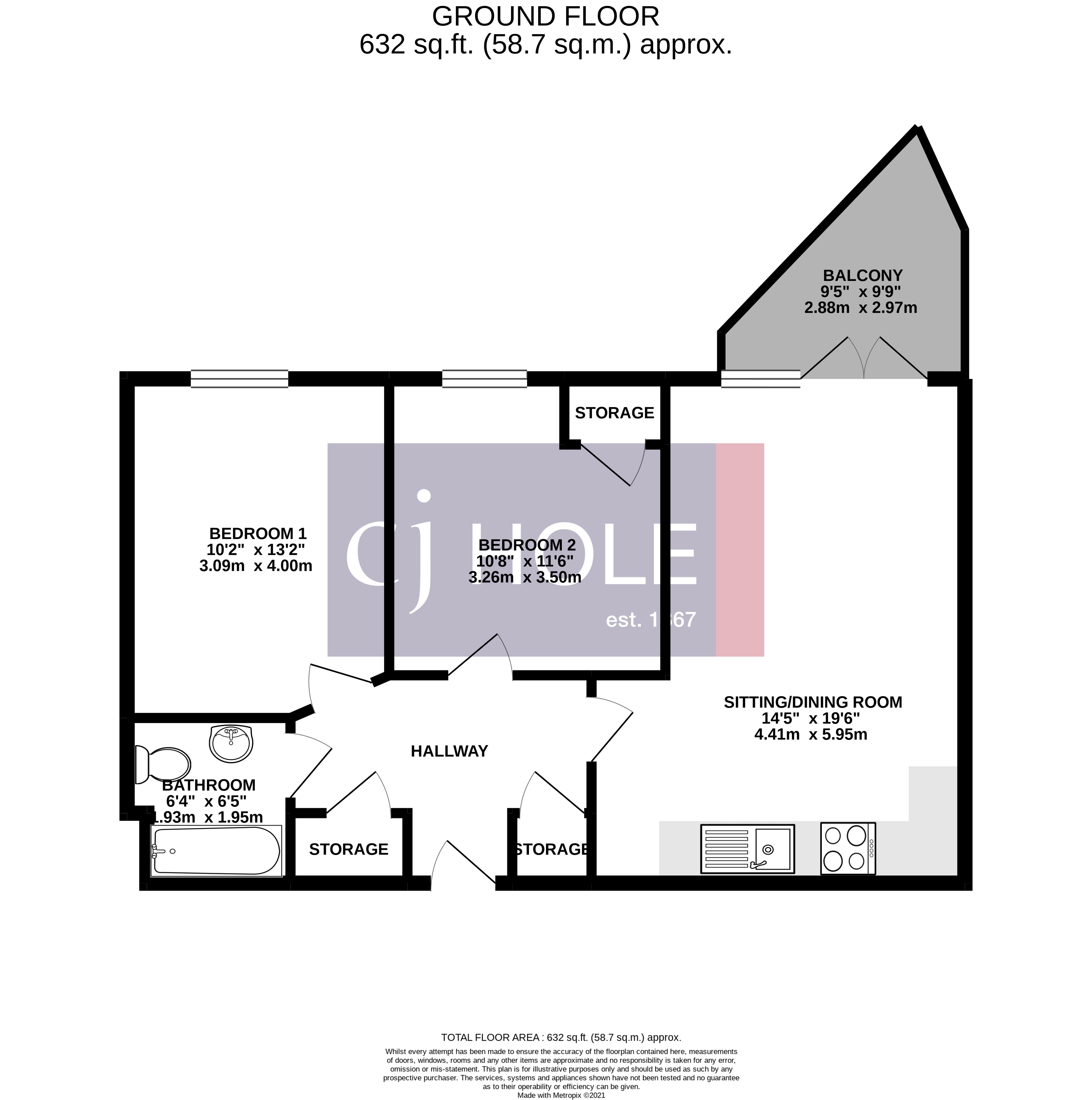 77, Crown & Anchor House, City Centre floorplan
