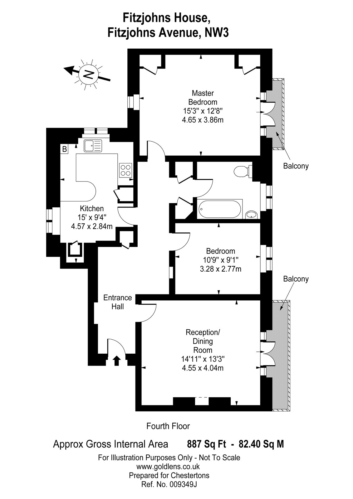 2 Bedrooms Flat to rent in Fitzjohns House, 46 Fitzjohns Avenue, Hampstead, London NW3