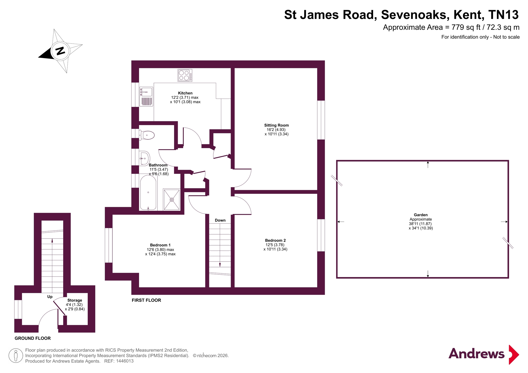 15, St. James's Road, Kent floorplan
