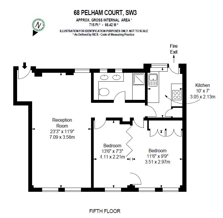 1 Bedrooms Flat to rent in Pelham Court, Fulham Road SW3