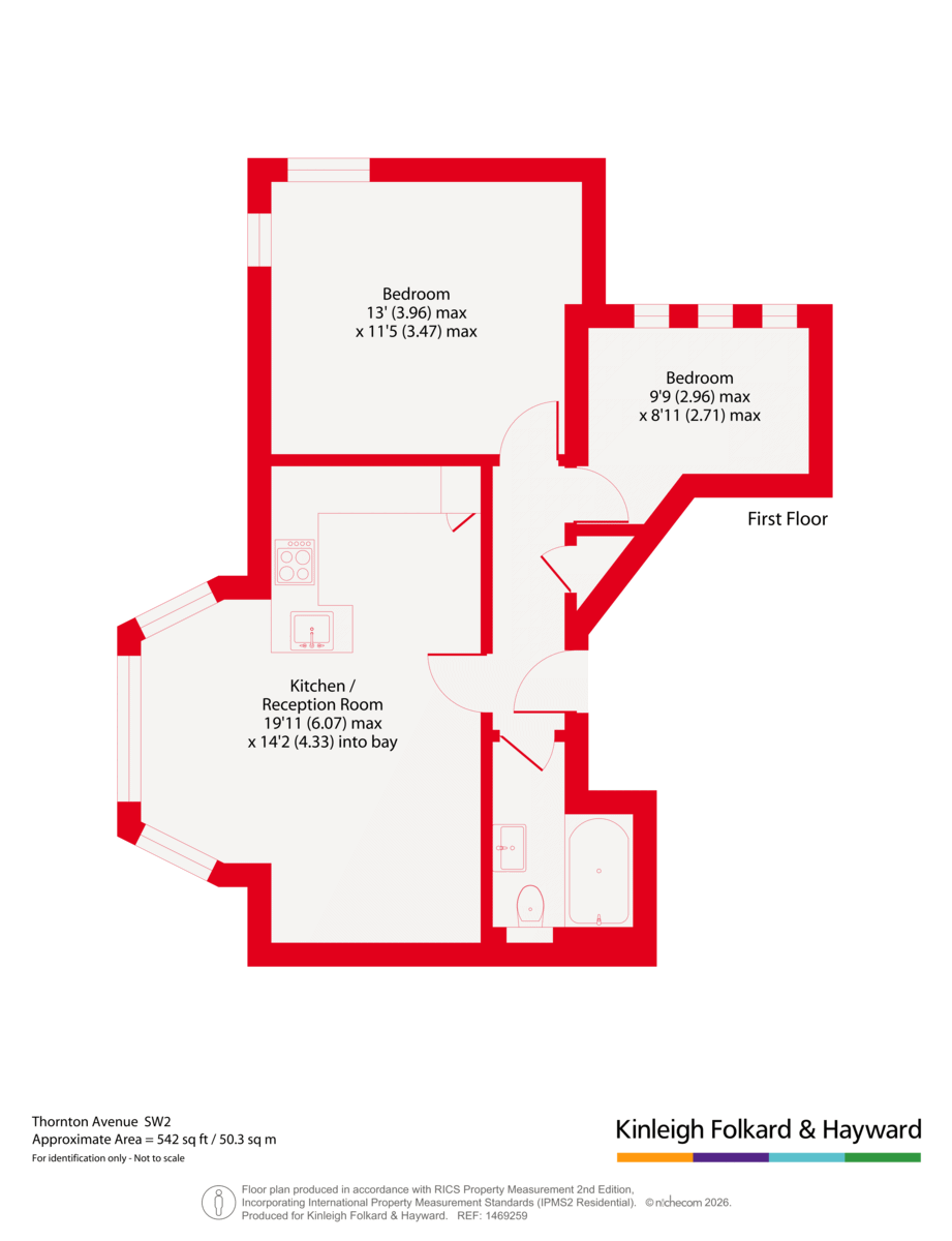 Flat 4, 19, Thornton Avenue, London floorplan