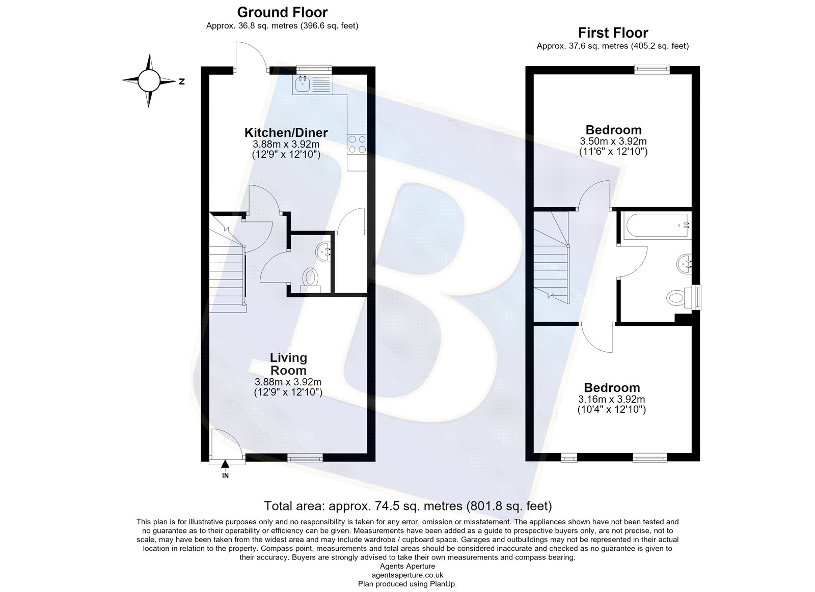 1D Tivoli Mews,, Windmill Street, Kent floorplan