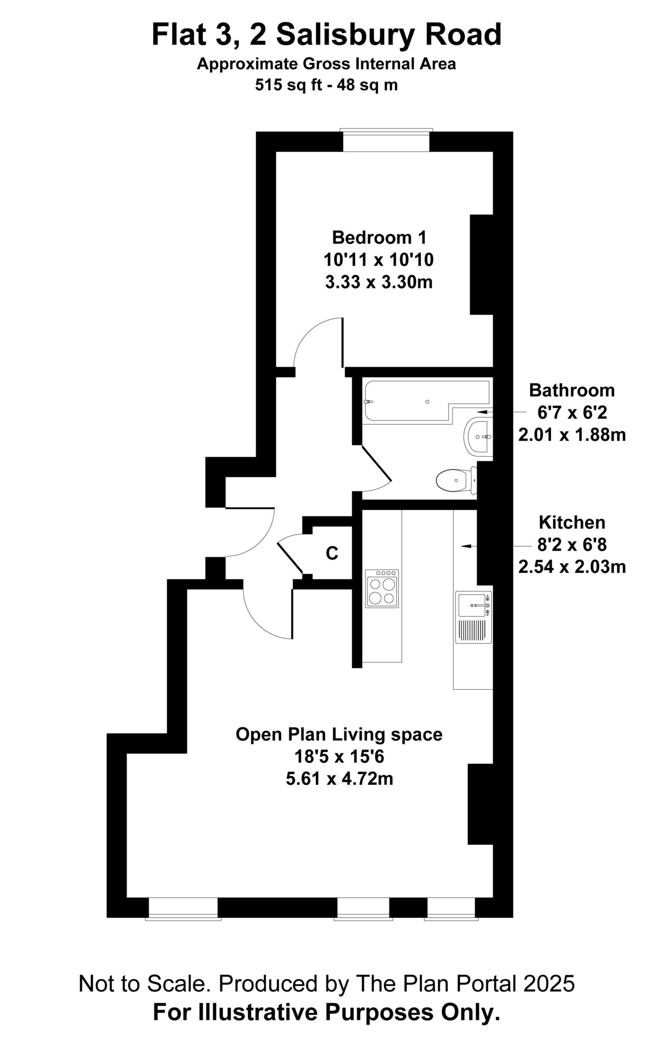 Flat 3, Salisbury Road, Blandford Forum floorplan