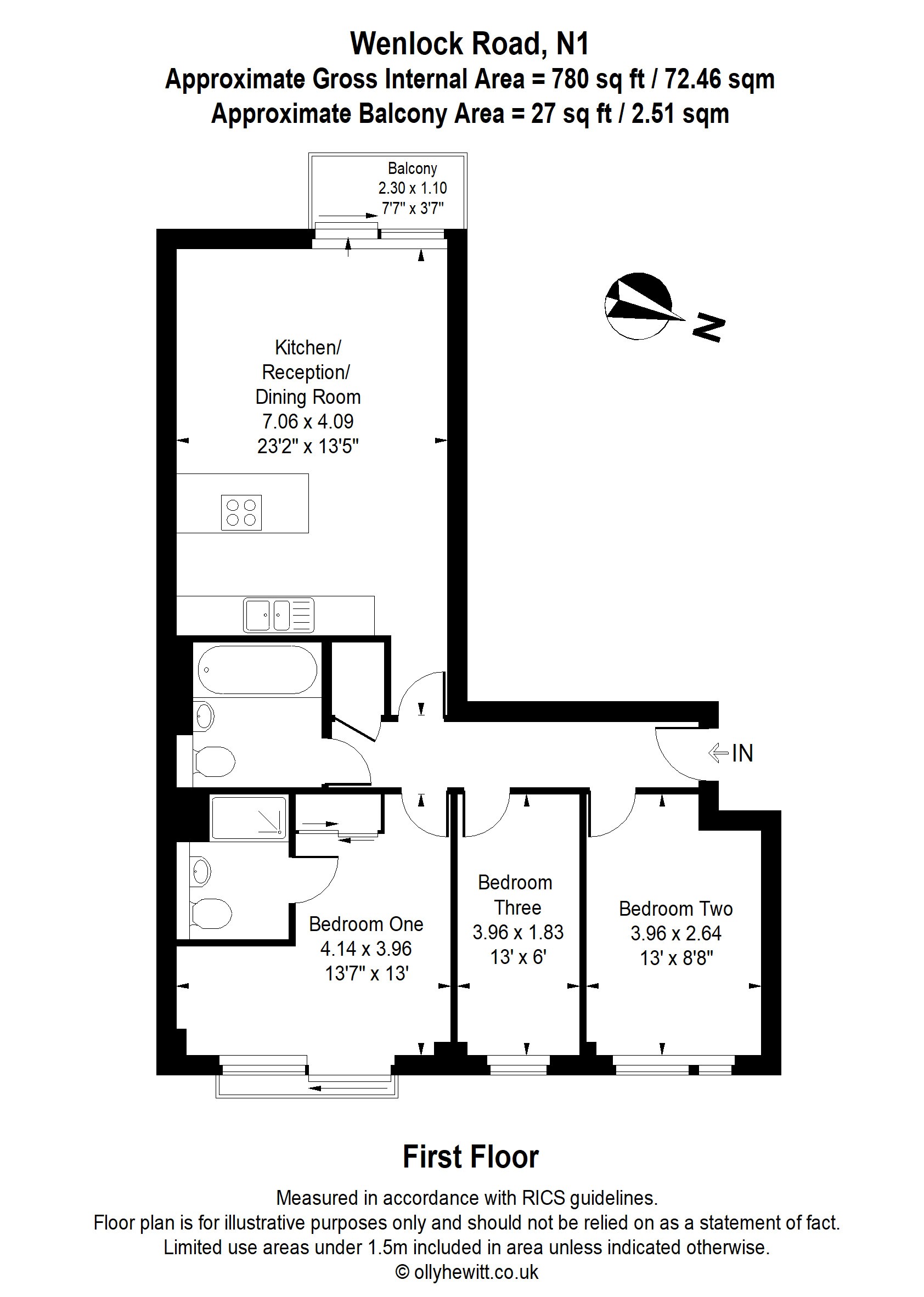Flat 26, 5, Wenlock Road, Islington floorplan