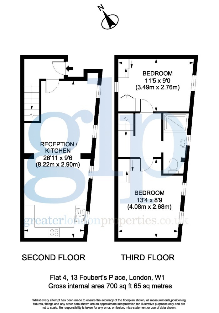 13  Flat 4, Fouberts Place, London floorplan