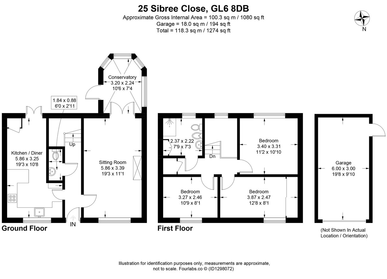 25, Sibree Close, Stroud floorplan